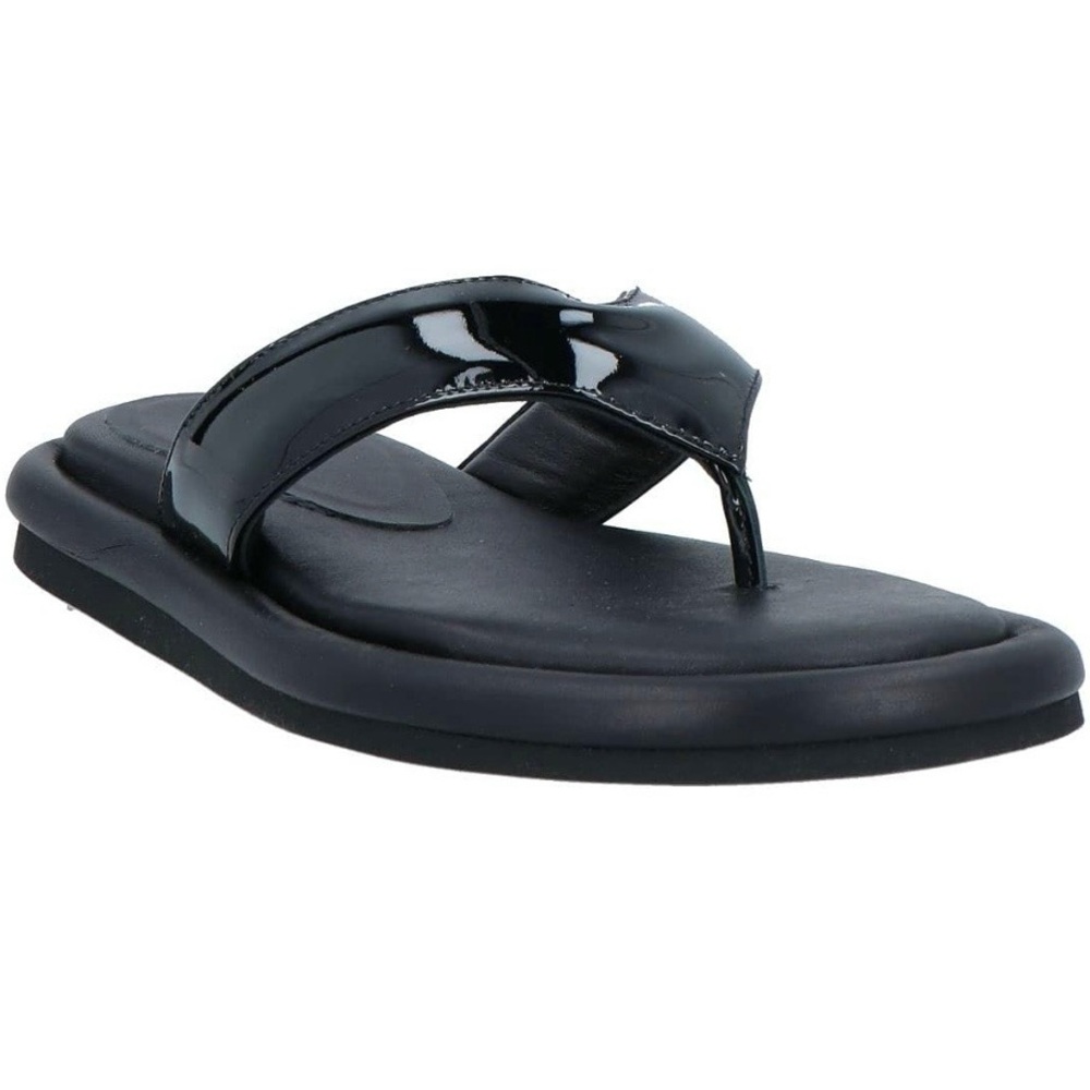 Gia Borghini Gia 5 Black Flip Flop Sandals